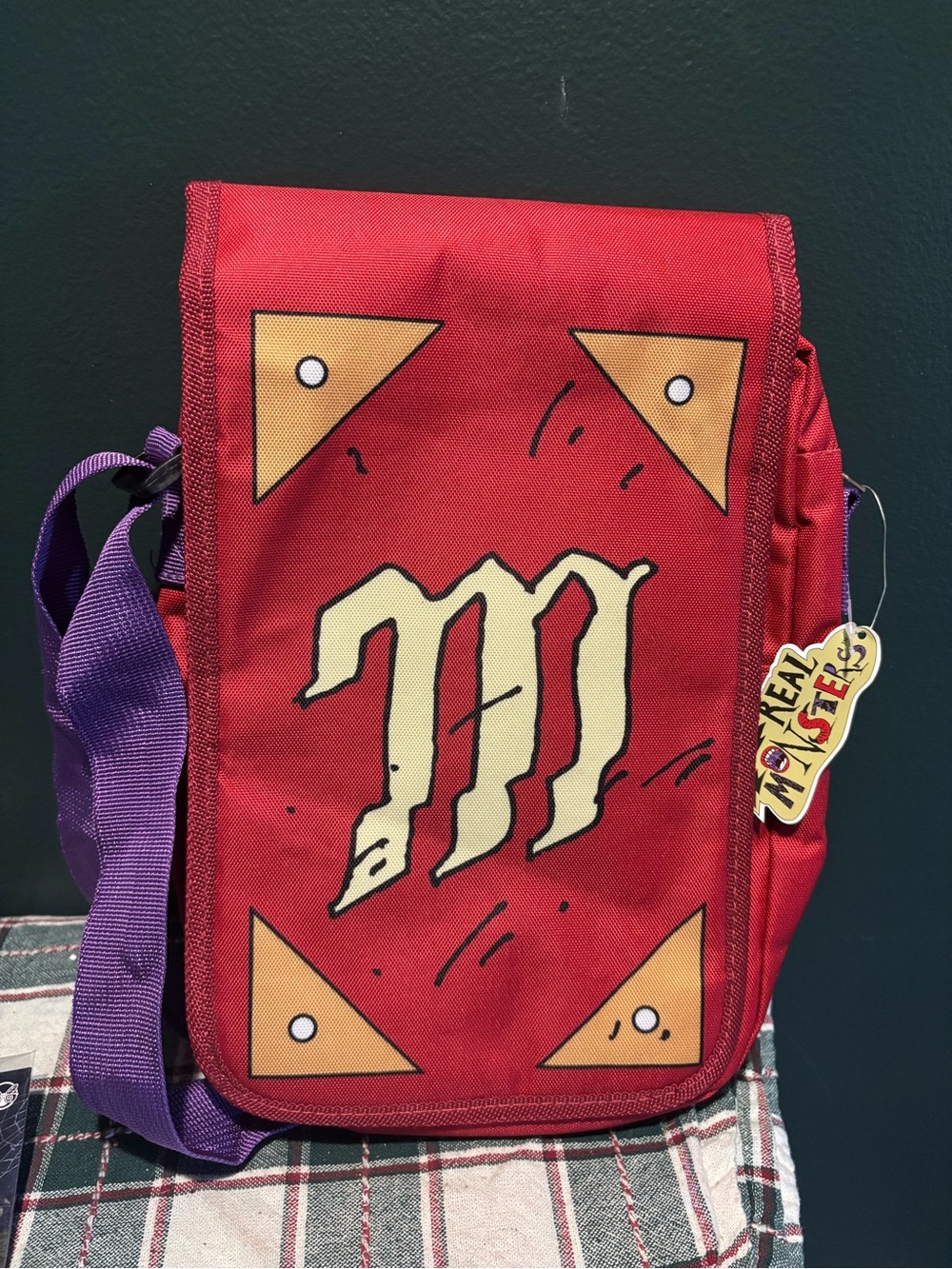 Aaahh! Real Monsters Crossbody Bag with Purple Strap -NWT
